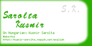 sarolta kusnir business card